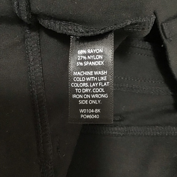 Betabrand Boot Cut Classic Dress Pant Yoga Pant in Black. - Picture 9 of 9